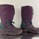 Sorel Vintage Purple Teal Freestyle Retro Kaufman Snowcap Tall Winter Snow Boots Photo 1