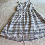 Beach Lunch Lounge Striped Ayesha Dress Womens Sz S Linen Blue Sleeveless Photo 7