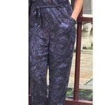 Free People NEW Universal Surplice Jumpsuit Night Combo Purple Paisley Women’s L Photo 6