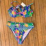 Cupshe  Floral Print Bikini Set High Waisted Ruffle Trim‎ Swimsuit L Photo 9
