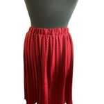 Anthropologie Hey There By Karen Walker Pleated Polka Dot Midi Skirt Red Size 12 Photo 4