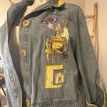 Nancy Bolen City Girl denim Italian themed jacket size 12 VINTAGE Blue Photo 0