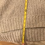 Free People  Oversized Gray V-Neck Chunky Knit Sweater - Size M Photo 8