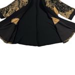 R & M Richards  Karen Kwong 3/4 Sleeve Open Light Jacket Black Gold‎ Size 16WP Photo 5