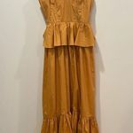 MISA Los Angeles NWOT  Rosie Bustier Peplum-Waist Poplin Maxi Dress - Size Medium Photo 6