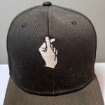 Black Cap Embroidered Finger Photo 1