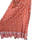 Medium Fall Maxi Dress Long Boho Medium Wrap Dress Cottage Prairie Orange Dress Photo 9