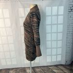 Heartloom  Brown Black Animal Print Bishop Long Sleeve Sweater Dress Size XS Photo 7