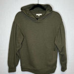 Madewell  |‎ XS Pullover Woman’s Olive Green Hoodie Puff Sleeve Photo 0