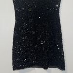 Mable Black Sequin Mini Dress Sleeveless Sheath Women’s M Medium Photo 9