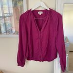 Anthropologie Cloth & Stone Berry Button Down Tencel Lyocell Blouse Top Photo 1