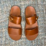 Ancient Greek Sandals Women's Preveza Comfort Leather Slip On Sandals in All Tan Size 5 Photo 6
