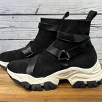 Women's JLO Black & White Sock Chunky Sneakers Size 9 Photo 0