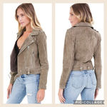 BLANK NYC NWT Suede Moto Jacket in sand Stoner sz Small $198 MSRP 18β p2p Photo 1