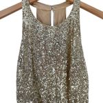 Jenny Yoo Collection Sloan Gold Sequin Halter Gown Size 6 Formal Evening Dress Photo 5