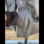 Reiss  double breasted leather jacket Sz 10 Photo 5