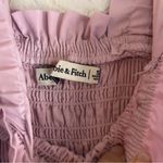 Abercrombie & Fitch  Smocked Tiered Maxi Dress Lilac Cottagecore Boho Small Photo 4