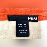 H&M Burnt Orange Halter Midi Dress: Linen Fabric, Fitted & Curvy Shape, by , Sz.4 Photo 5
