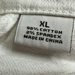 Liz Claiborne White Jean Jacket Satin Nickel Hardware Closet Staple Boho Chic Photo 5