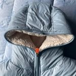 SAVE THE DUCK Light Blue Hooded Puffer Jacket Size XS Photo 5