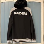 NFL Men's Full Zip Soft Fleece Hoodie Letterman‎ Varsity Jacket Size XL Black Photo 6