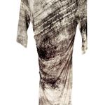Helmut Lang  Nova Ruched Jersey Dress Size Small Pullover Slimming 3/4 Sleeve USA Photo 3