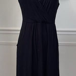 Garnet Hill Black Cross Top Sleeveless Dress Black S Photo 0