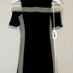 Topshop Women’s Short Sleeve Open Shoulder Mesh Little Black Dress Size 4 FLAW Photo 6