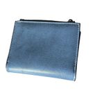 SENDEFN Leather‎ Wallet Short 16 Card Slots Zipper Pocket Grey Blue Sunflower Photo 7
