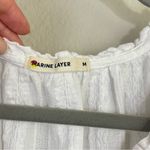 Marine layer  Lana Textured Raglan Sleeve Top in White Size Medium Photo 2