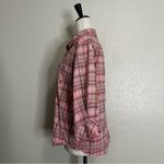 Woolrich  Pink Plaid Geranium 3/4 Sleeves Button Down Shirt, Size MP Photo 4