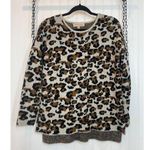 Philosophy Tan Animal Leopard Print Crewneck Pullover Sweater Size XS Photo 0