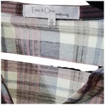 Eden & Olivia XL  Plaid Maternity Shirt - Pink and Gray Euc Photo 3
