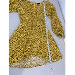 Revolve AFRM Yellow Art Animal Cheetah Print Long Sleeve Mini Dress Small Photo 6