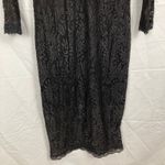 Candie's  Juniors L Black Lace Midi Bodycon Dress Witchy Whimsigoth Dark Romantic Photo 3