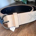 Universal Threads Universal Thread Women's Large‎ Studded Belt Faux Leather Tan Silver New Photo 0
