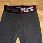 Victoria's Secret PINK Women's Yoga Pants Gray Burgundy Waist Size Medium Photo 1