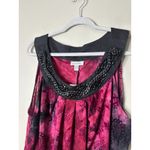 Dress Barn Size 3X Vintage Velvet Burnout Top Witchy Whimsigoth Fairygrunge Y2K Red Photo 1