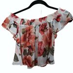 Show Me Your Mumu Cropped Off the Shoulder Floral Chiffon Top Size X-Small Photo 1