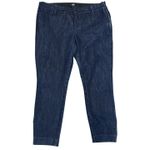 J.Crew  City Fit Ankle Zipper Stretch Jeans Womens 8 Blue Dark Wash Preppy Photo 1