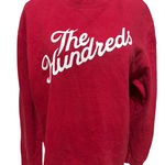 The Hundreds  Slant Logo Red Crewneck Oversized Sweatshirt Medium Photo 0