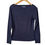 NWT Anatomie Zoella Boatneck Long Sleeve Pima Cotton Navy Top Size Small Blue Photo 1