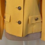 Vintage 1980's Pure Wool Statement Power Blazer Herbert Grossman Gold Buttons 4P Yellow Photo 2