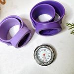 Slap Wrist Watch With 2 Bands Purple Photo 3