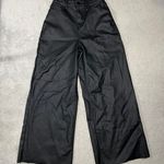 Edikted Black Faux Leather Wide Leg Pants Size Small Photo 0