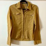 DKNY  JEANS Woman’s 100% Cotton Beautiful Detailed Button Down Blouse. Size 6 Photo 0