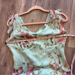 Vintage Y2K garden floral midi‎ dress Blue Size 6 Photo 2