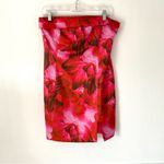 RUNAWAY THE LABEL   Revolve Pink Red Floral Strapless Mini Dress size 8 Photo 2