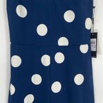 Karl Lagerfeld  Paris Women's Navy Polka Dot Wide Leg Sleeveless Jumpsuit Size 6 Photo 6