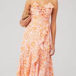 MINKPINK  Orange Floral Midi Dress Photo 0